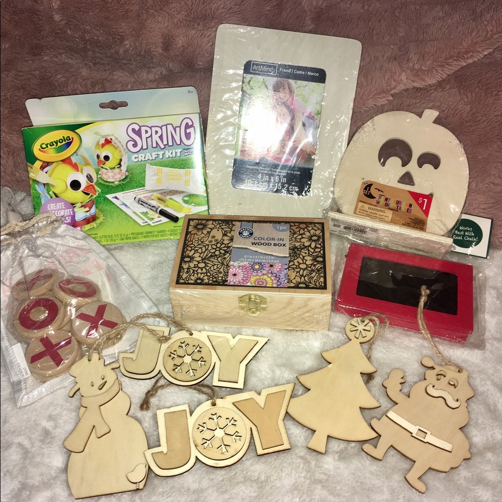 NEW: Wooden Crafts Bundle (11 Pieces)